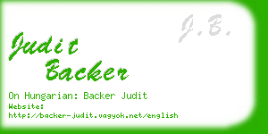 judit backer business card